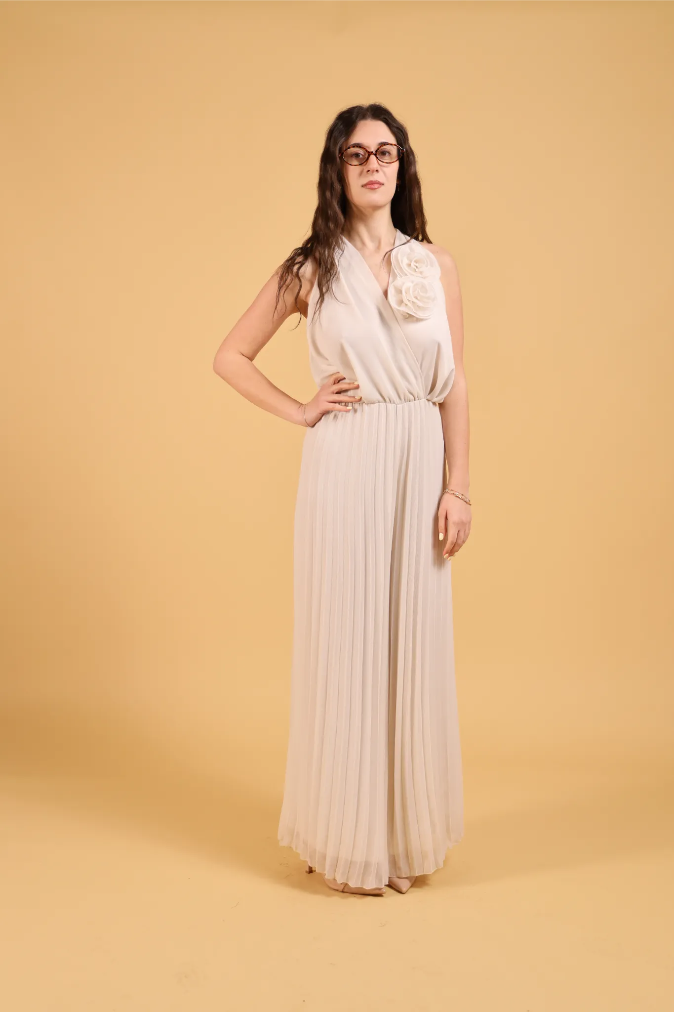 MAISON REBECCA-JUMPSUIT ROSE PLISSE&