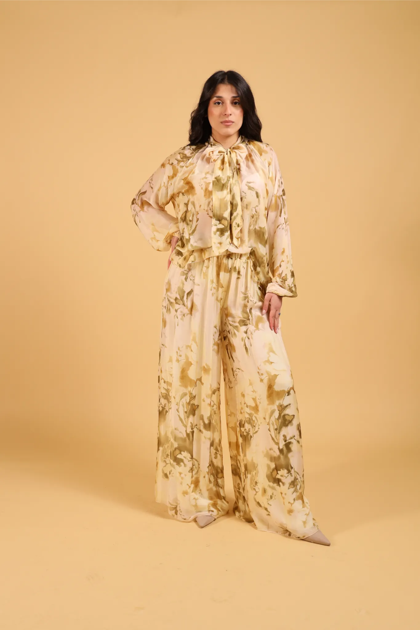 MAISON REBECCA-COORDINATO YELLOW FLOWER
