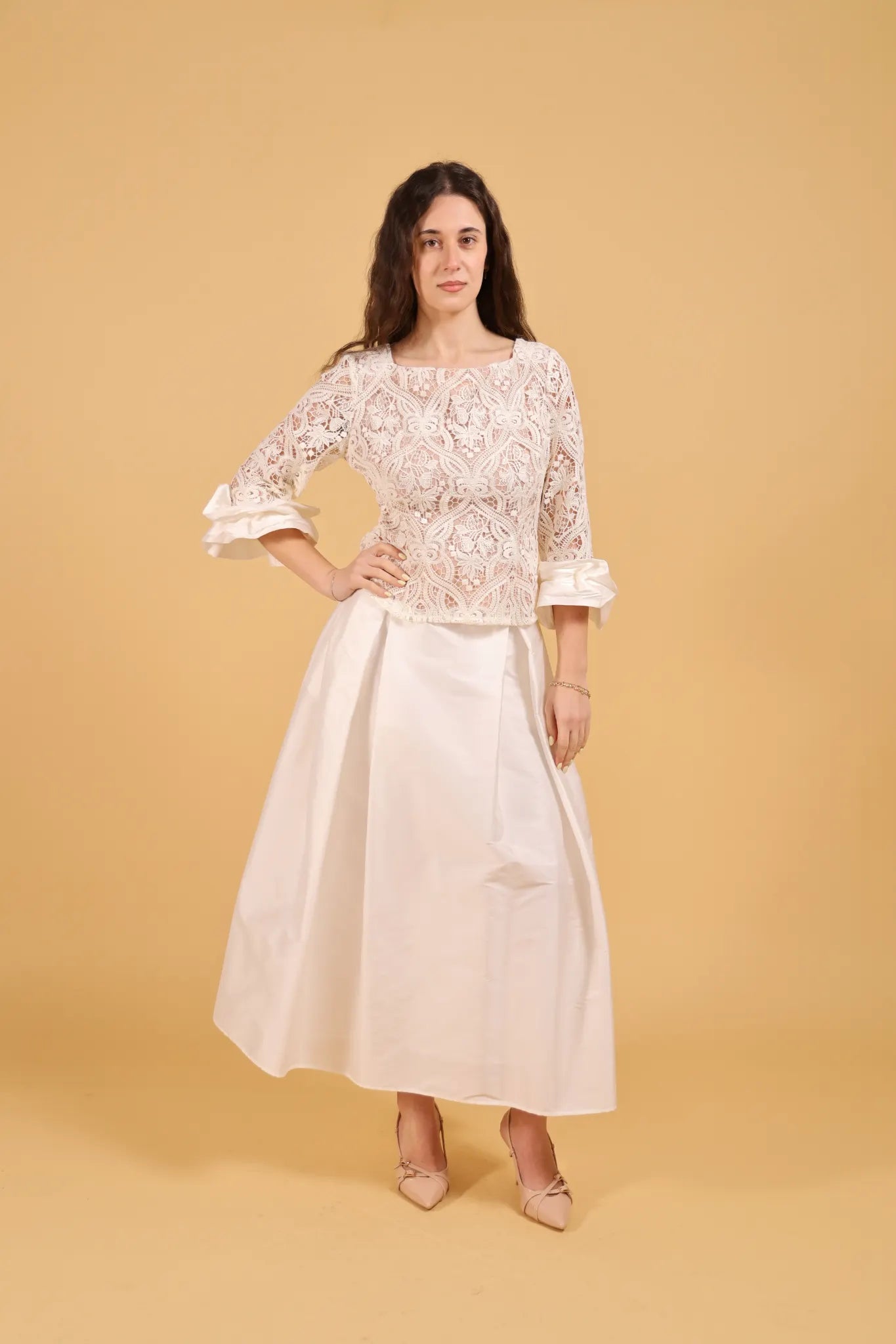 MAISON REBECCA-COMPLETO WHITE MACRAMè