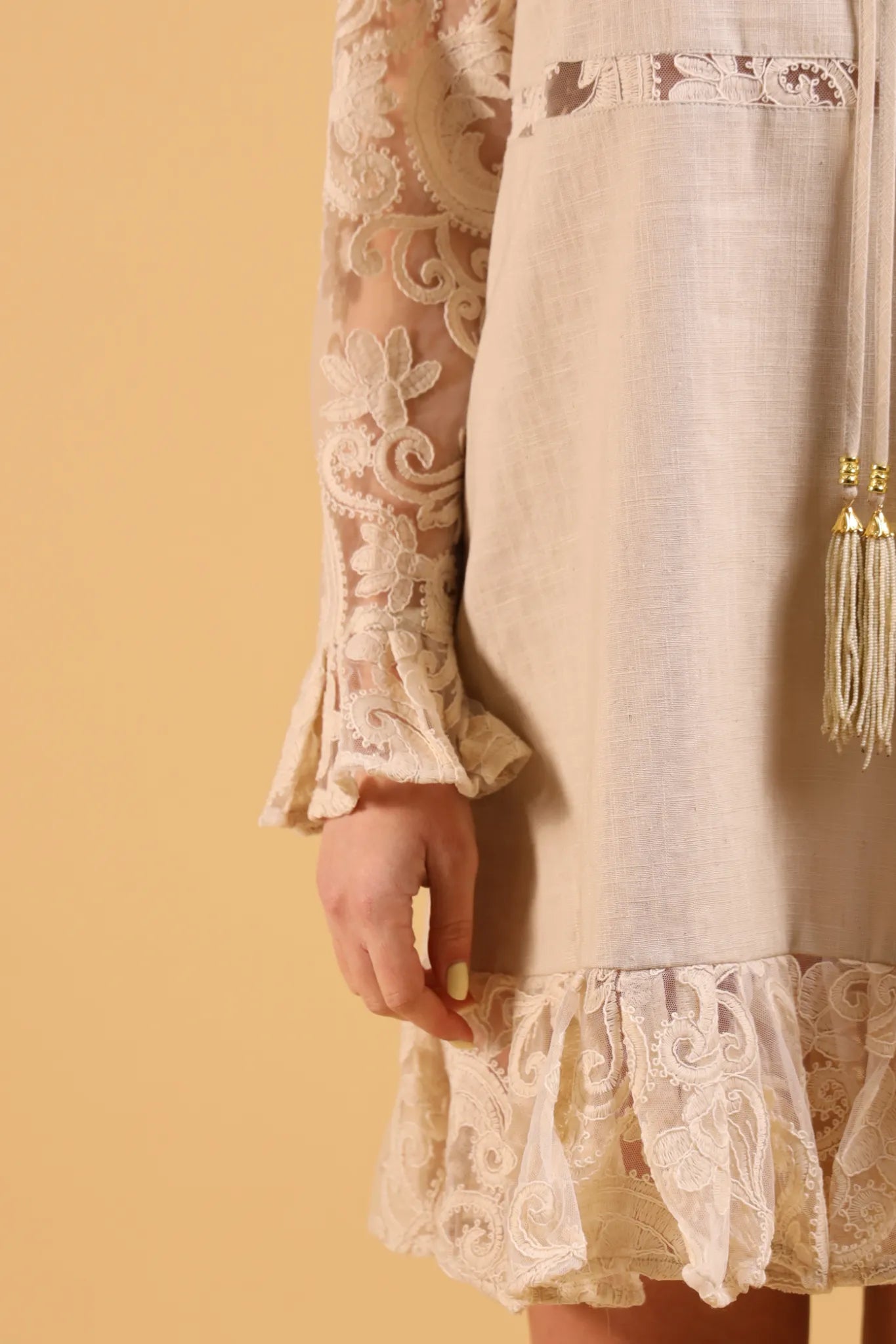 AMOSA-ABITO MACRAMè BEIGE