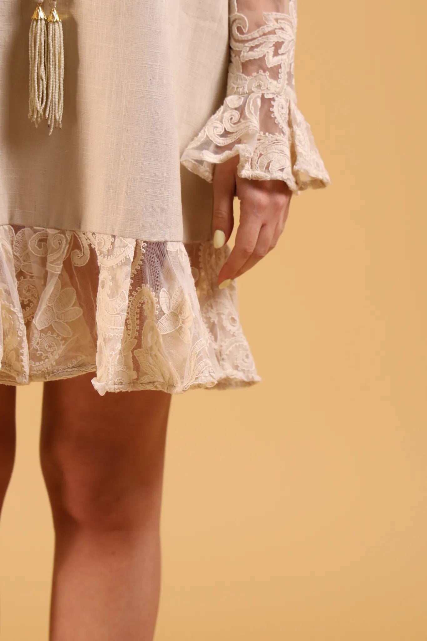 AMOSA-ABITO MACRAMè BEIGE