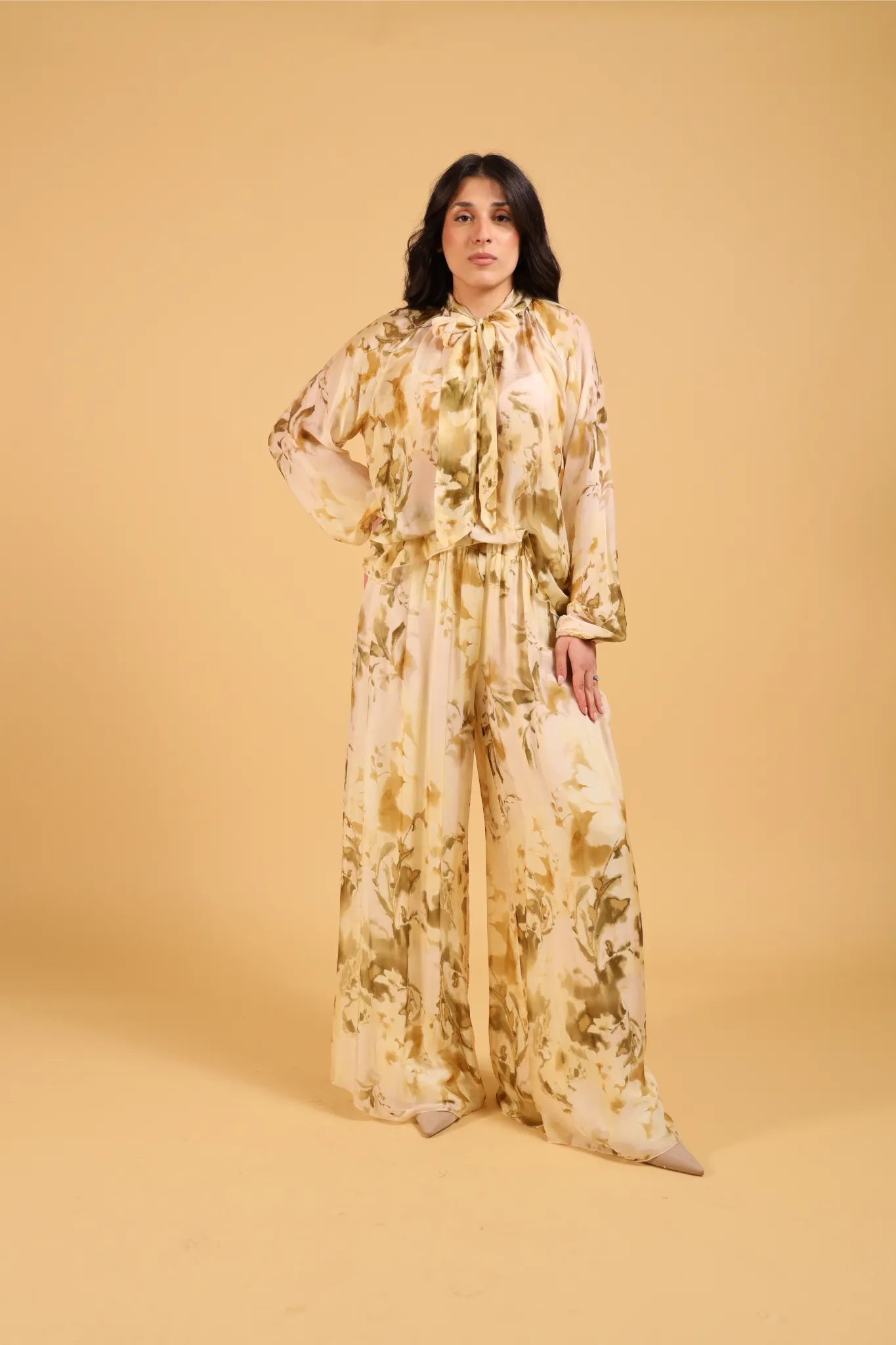 MAISON REBECCA-COORDINATO YELLOW FLOWER