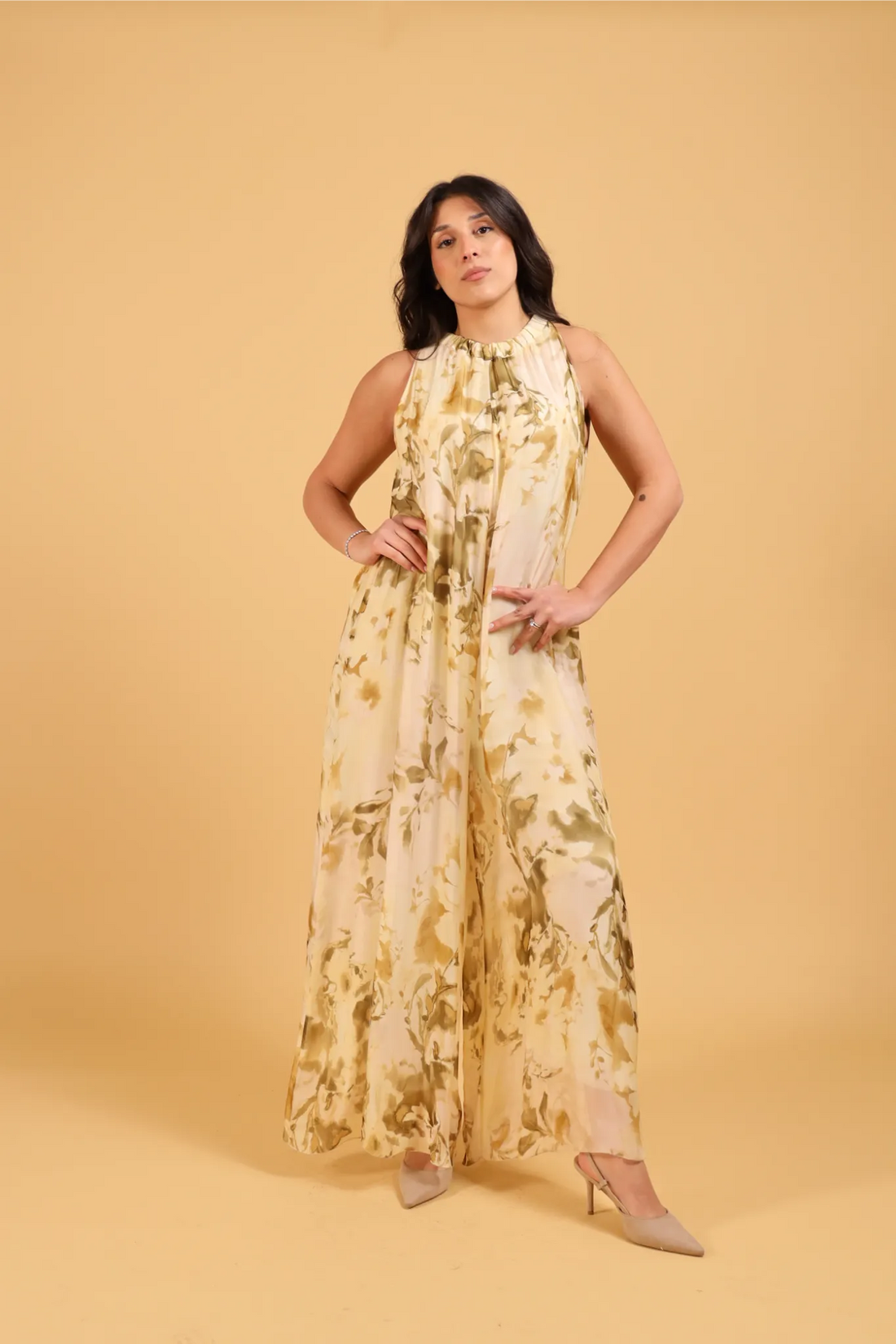 MAISON REBECCA-JUMPSUIT YELLOW FLOWER