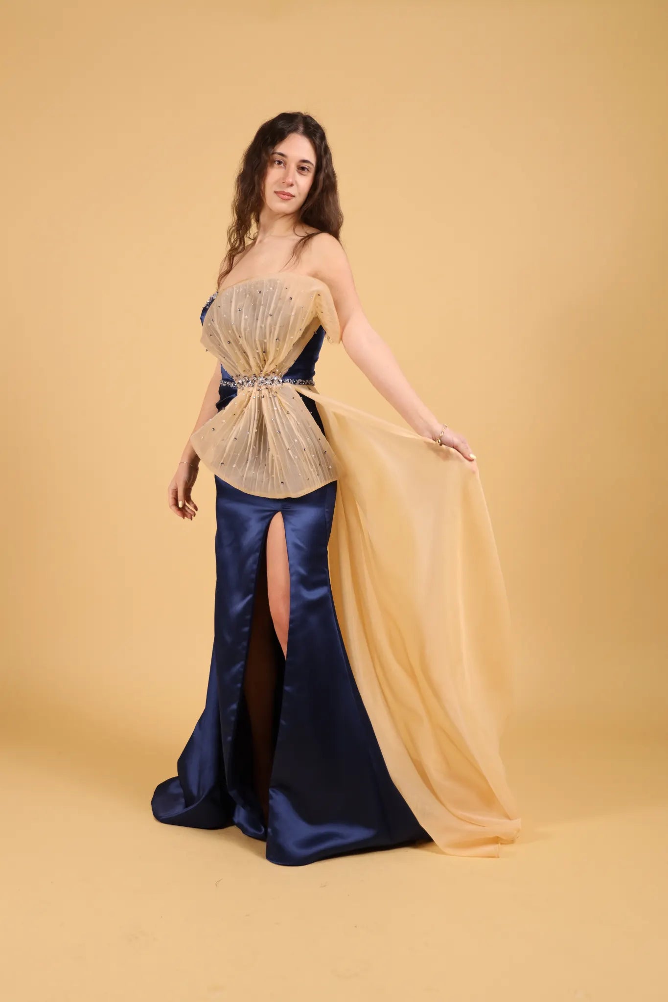 MAISON REBECCA-ABITO LUNGO MAXI FIOCCO