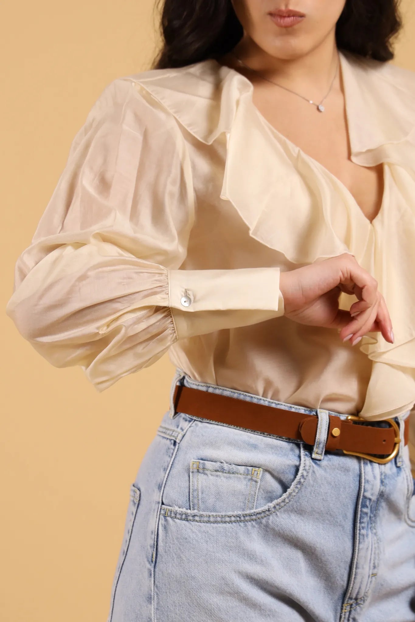 DELLE -CHEMISE IN ORGANZA BURRO